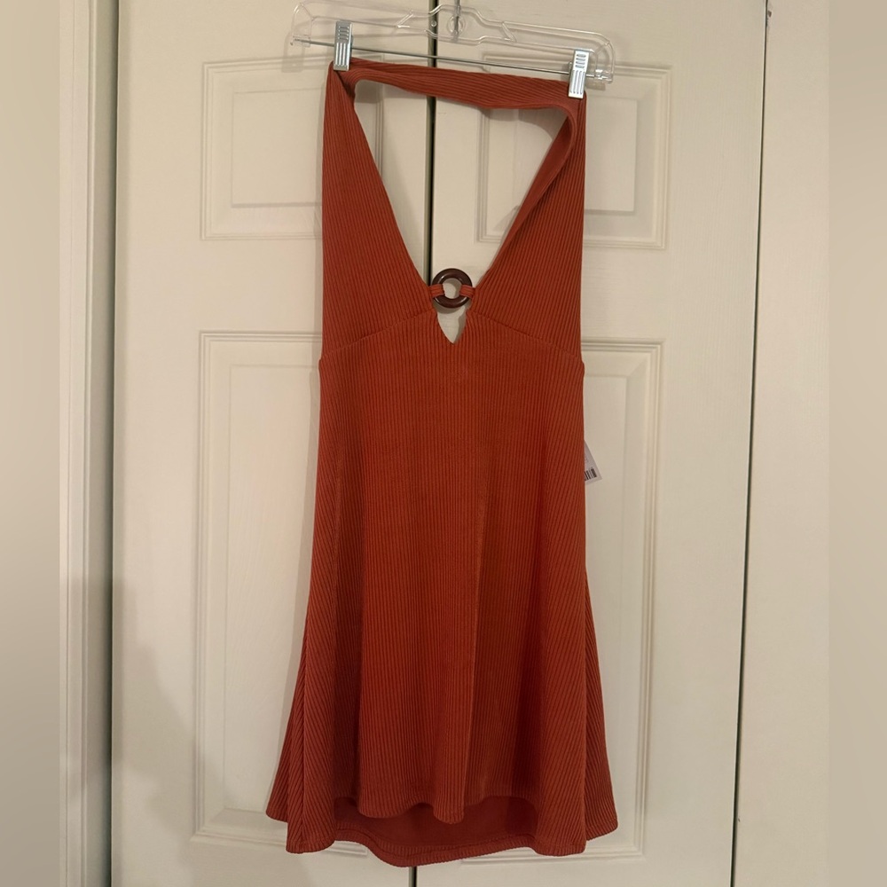 NWT Urban Outfitters Ribbed Halter Mini Dress